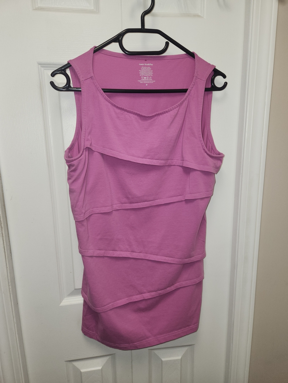 🍉Neon Buddha Fuchsia Layered Ruffled Tank - Picture 2 of 6